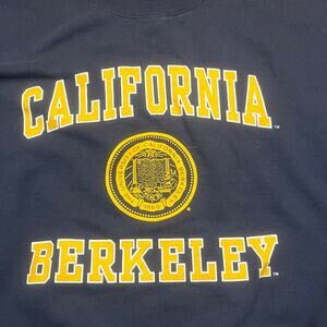 California Berkeley Men XXL Blue Yellow Sweatshirt Collage Destination